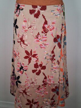 Archival Runway Dries Van Noten Cross-stitch Mesh Skirt size EU 40 - US 8